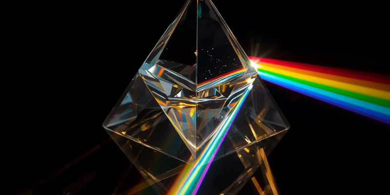 Crystal prism refracting light into a spectrum — representing the DTC growth metrics framework
