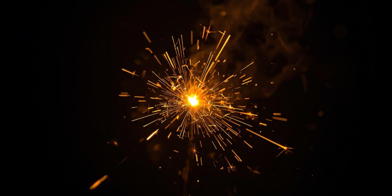 Sparkler burst against a dark background — the moment of audience engagement activation